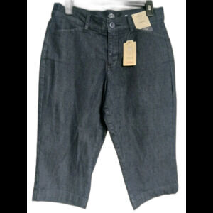NWT Women's St. John's Bay Chino Capri Pants Size 6P Denim